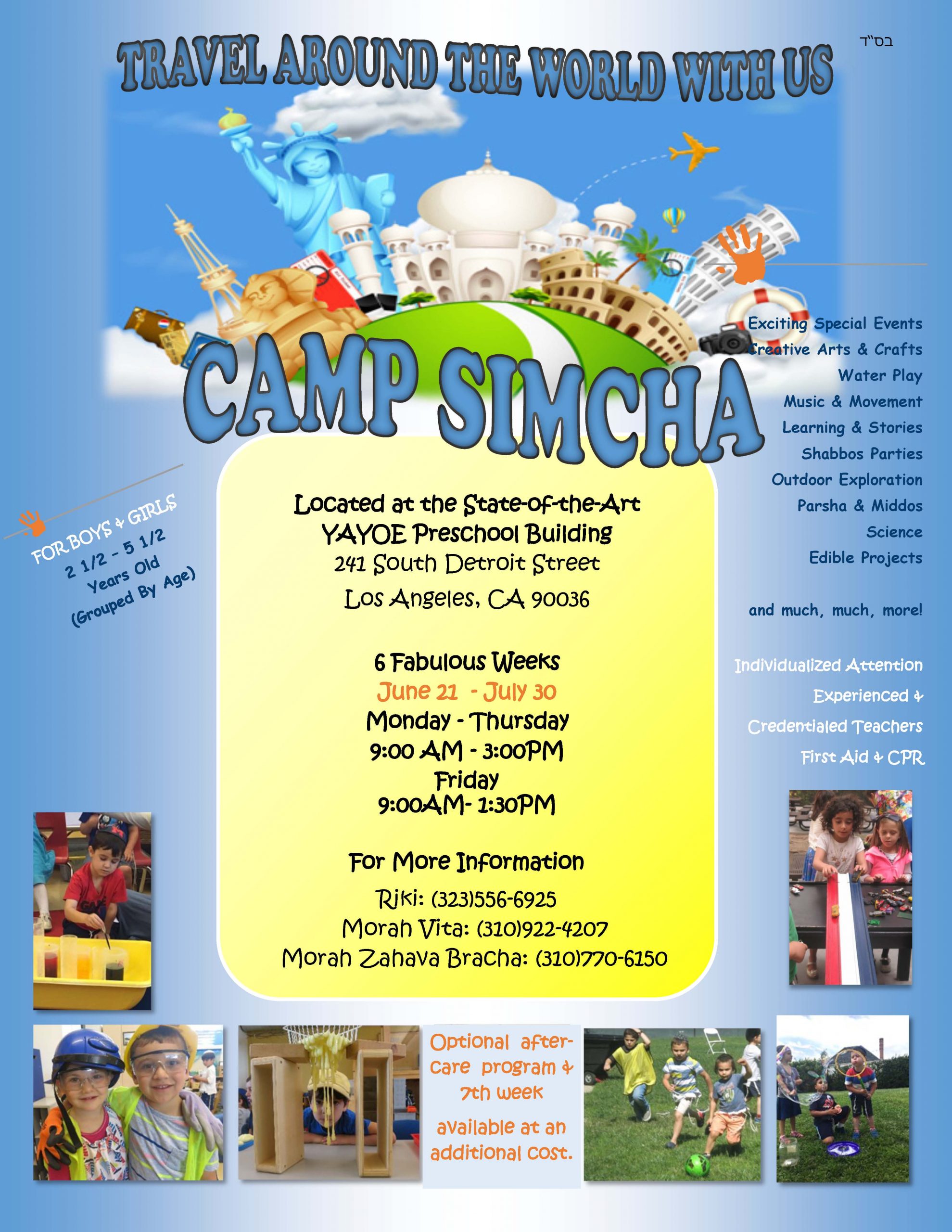 Camp Simcha Travel Around the World with Us!